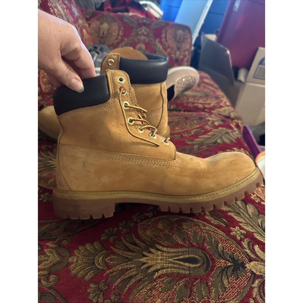 Mens Timberland 6-Inch Premium Wheat Waterproof Boot Size 7